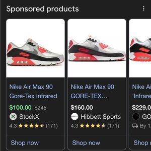 Nike Air Max 90 Red and Gray Sneakers